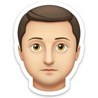 Photorealistic Vladimir Zelensky sticker