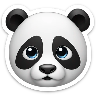 Panda who is confused  sticker