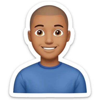 brown skin latino male with buzz cut  sticker