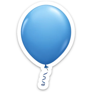Blue balloon sticker