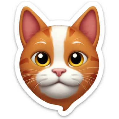 Red Cat with wisp pattern and 1 chipped ear sticker