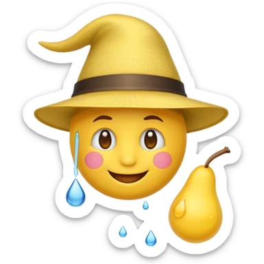 Emoji souriant Avec goutte de sueur anniversaire sticker