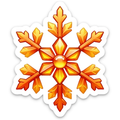 fiery snowflake sticker