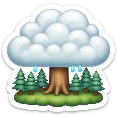 Dream cloud with forest inside sticker