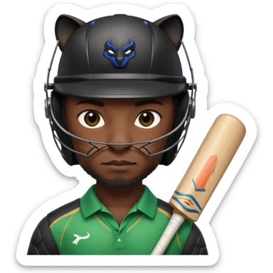 Black Panther in cricket sticker