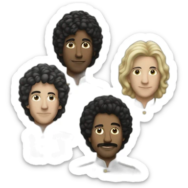 4 members of Queen band sticker