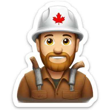 Logger with a Maple leaf sticker