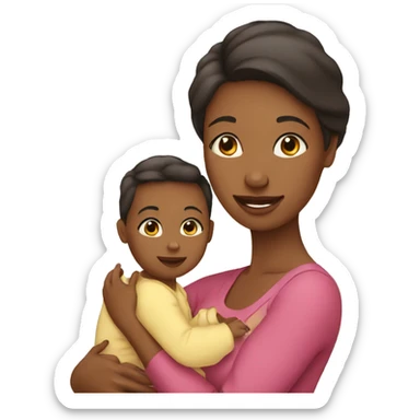 mother with baby sticker