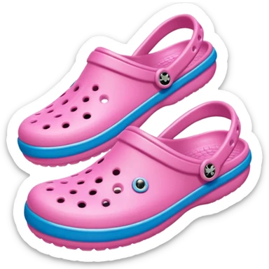 pink crocs with jibbits  sticker