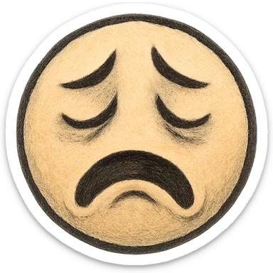 sadness, expressive face sticker