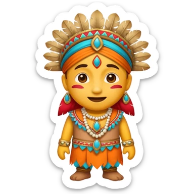 Generate an emoji with a funny Indian costume sticker