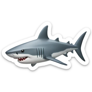Shark with a top hat sticker