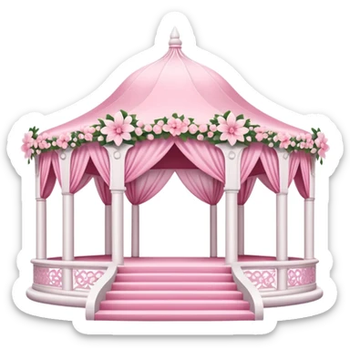 pink wedding pavillion sticker