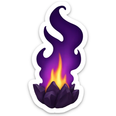 Dark purple fire  sticker