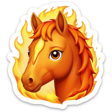 Happy fire horse emoji sad fire horse emoji worried fire horse emoji sticker