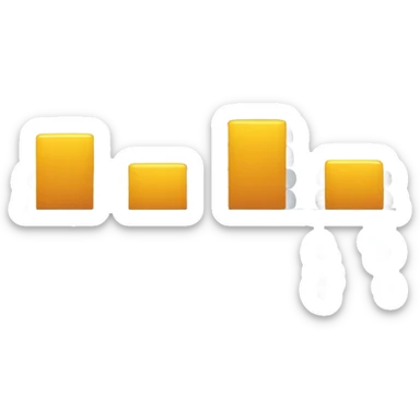 column chart with 3 columns. smaller to bigger sticker