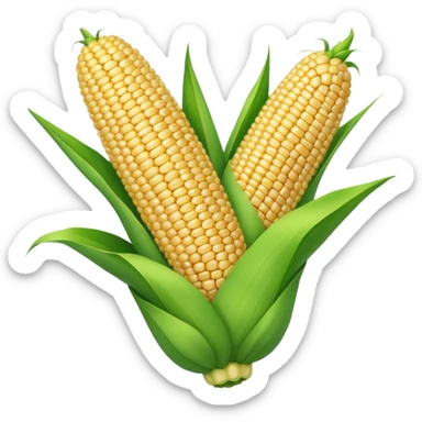 green closed corn cob  sticker