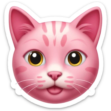 pink cat sticker