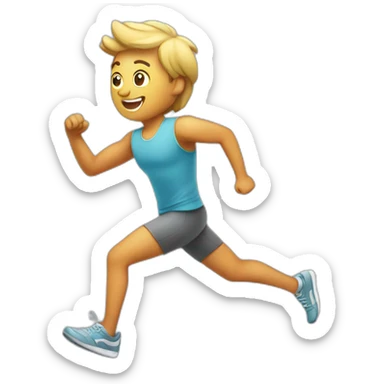 an airplane jogging sticker