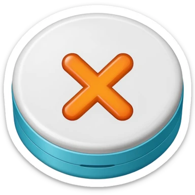 Pill with an x on it sticker