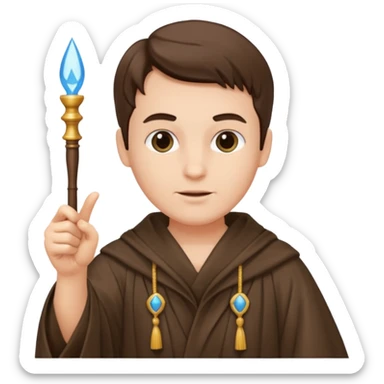 Docent with pointing wand sticker