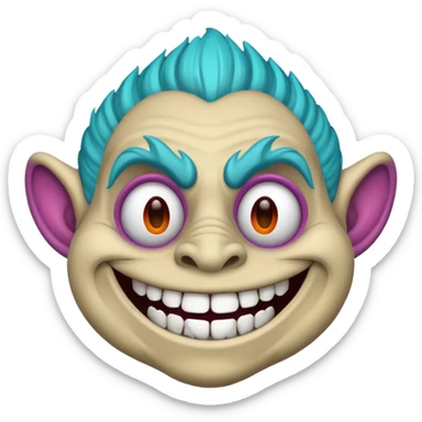 Calavera de troll face sticker