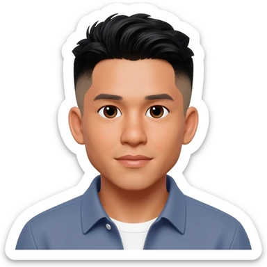 Pinoy version kahawig ni Henry Golding Fade HairCut 25 years old sticker