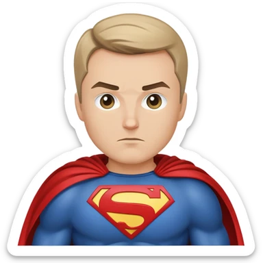 superhero with cape sticker