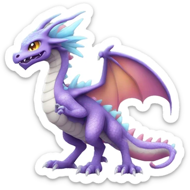 Kawaii Edgy Bright Ethereal Fururistic Fantasy Dragon Pokémon Fakemon full body sticker