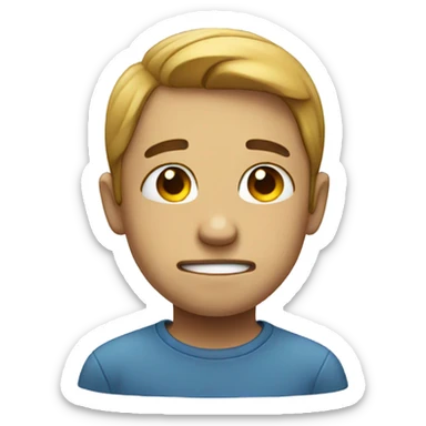 Smile with sadness sticker