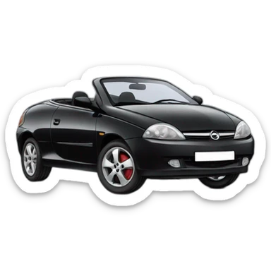 Black Opel Tigra cabrio sticker