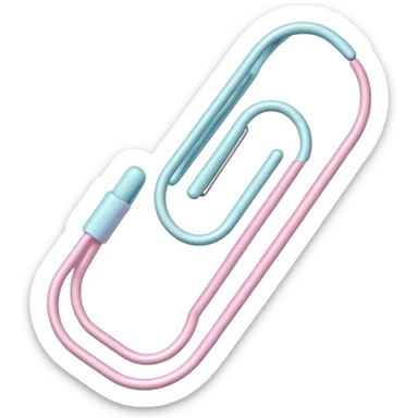 pastel paper clip sticker