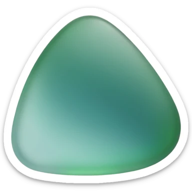 a single piece of green and teal sea glass with smooth but sharp edges sticker