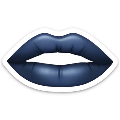 realistic dark blue lips sticker