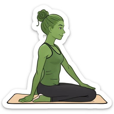 girl on pilates sticker