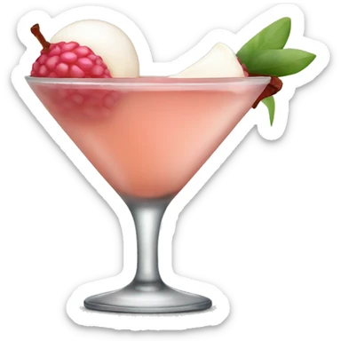 Lychee peeled martini sticker
