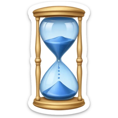blue hourglass sticker