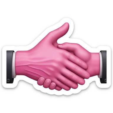 handshake pink hands sticker