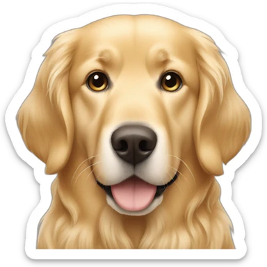Golden retriever with white girl  sticker