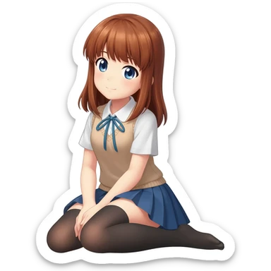Mahiru-shiina sit down sticker