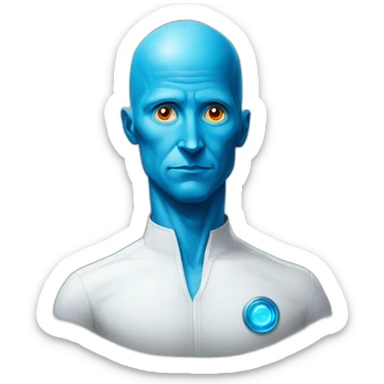 realistic and handsome dr manhattan sticker