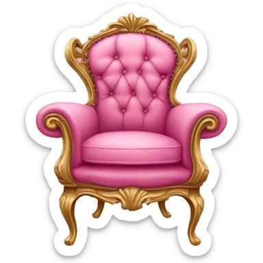 pink victorian armchair sticker