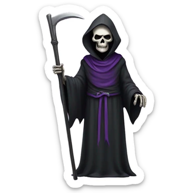 Grim reaper purple sticker