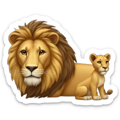 Lion with a lioness sticker
