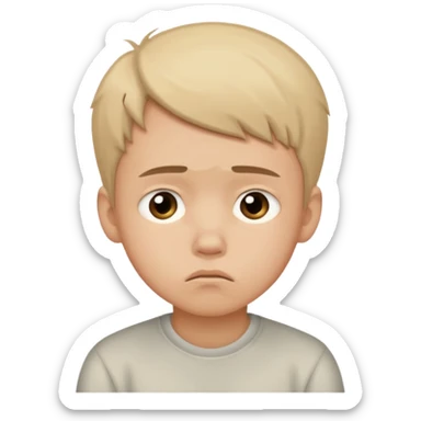 Ashamed emoji boy sticker