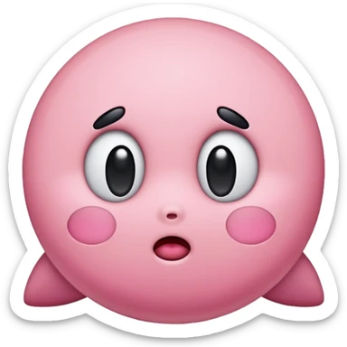 Kirby confused sticker