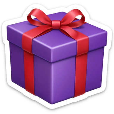 purple giftbox sticker