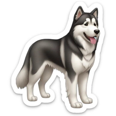 Dog alaskan malamute full-body sticker