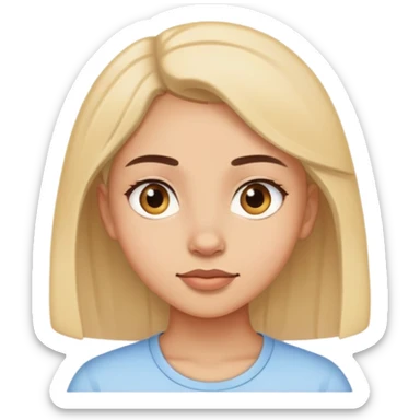 light skin girl side eyeing  sticker