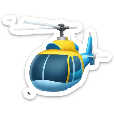 helicopter hat sticker